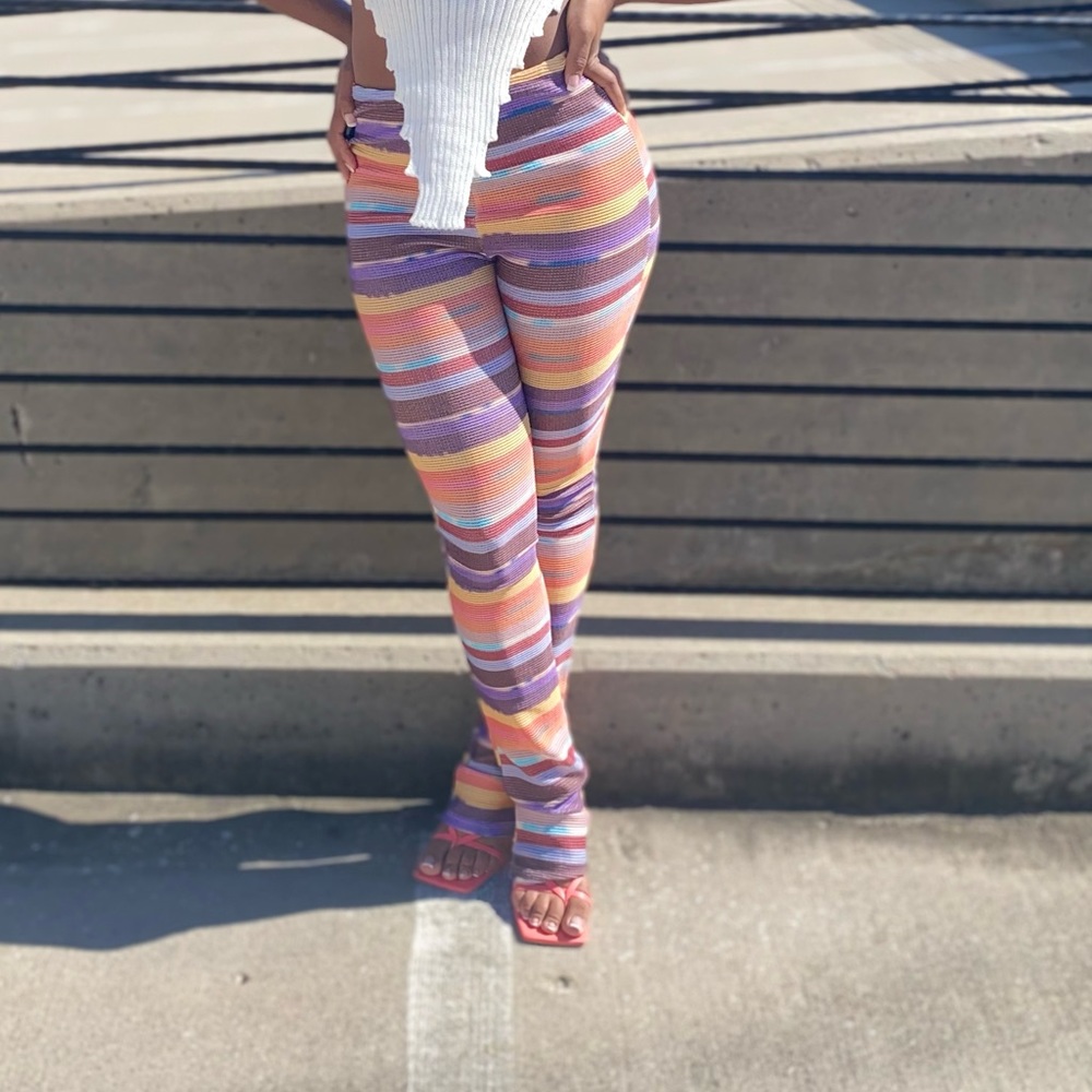 Extended colorful pants. Strechy. Never worn. Brand new from my boutique